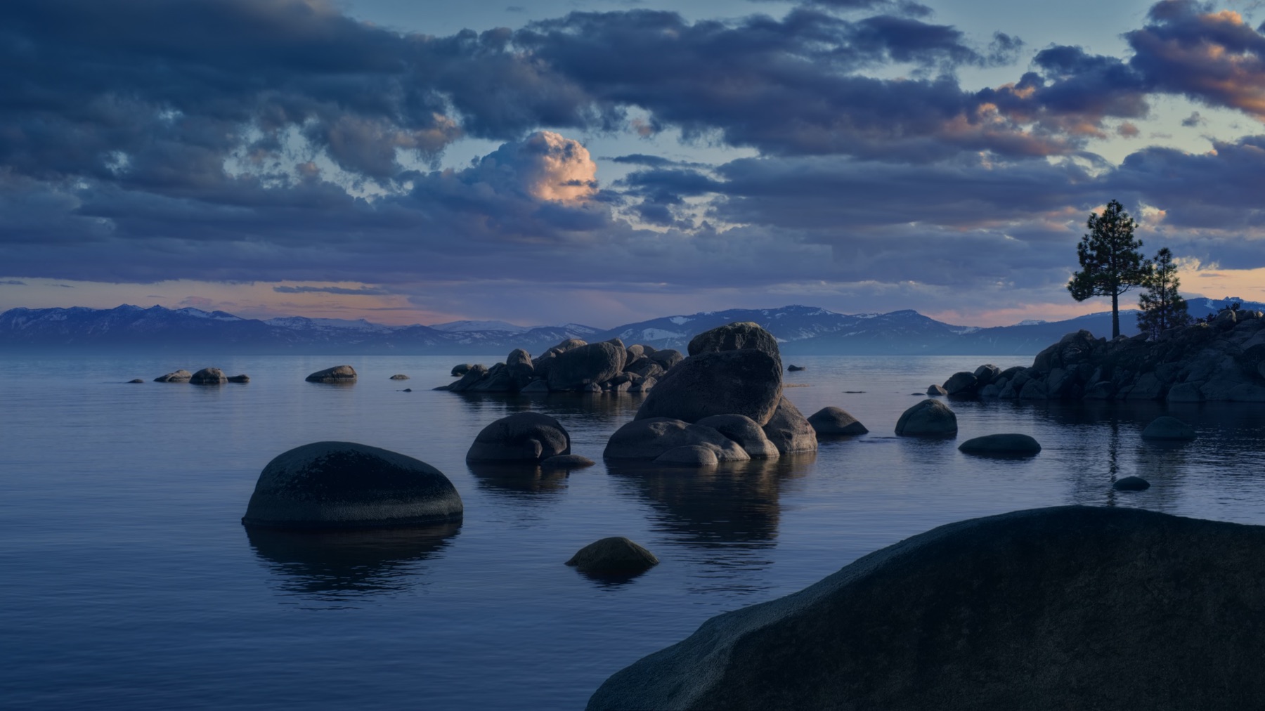 Lake Tahoe at dusk